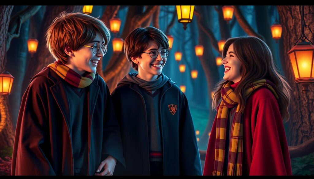 Harry, Ron, and Hermione's friendship